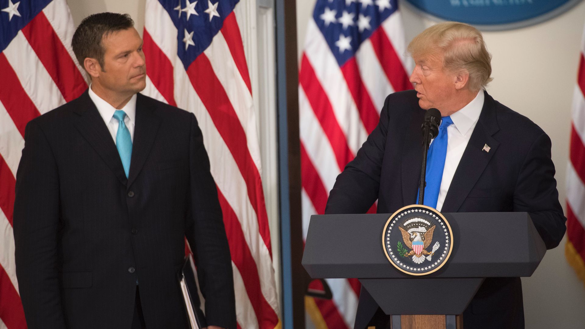 Kris Kobach and Donald Trump
