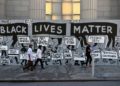 A Black Lives Matter mural in New York City.