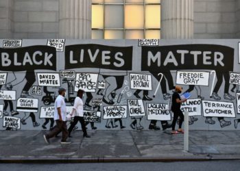A Black Lives Matter mural in New York City.