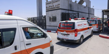 Ambulances at Rafah Crossing Point